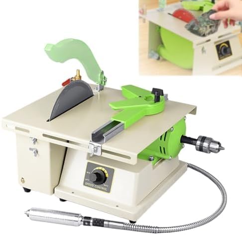 Mini sierra de corte de roca con motor de cobre puro para hacer joyas y cortar piedras, ideal para trabajos lapidarios, diseño compacto para un uso fácil