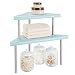 mDesign Estantería esquinera con 2 niveles – Baldas de cocina para rincones...