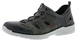 Flexible Laufsohle Rieker 17255 Herren Schnürhalbschuhe, Halbschuhe, Schnürer grau (Rauch/Rauch/Rauch / 45), EU 43