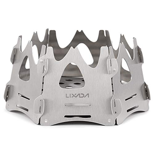 Fogão Externo, Romacci Fogão a lenha de acampamento ao ar livre hexagonal portátil dobrável leve moc