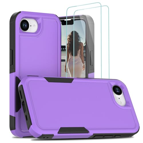 Coque antichoc iPhone 16e Jeylly pour éviter les fissures d'écran violette