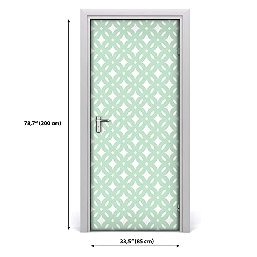Papier peint sur la porte mural auto-adhésive imperméable cercle 85x200