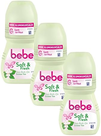Bebe Soft Fresh Deo Roll On Gruner Tee Sanfter Deo Roller Ohne Aluminium Mit Frischem Duft Von Grunem Tee 24 H Zuverlassiger Schutz Vor Korpergeruchen 3 X 50ml Amazon De Drogerie Korperpflege