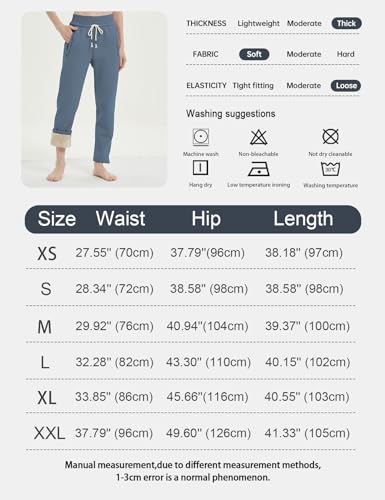 Image of Gihuo Women's Sherpa Lined Sweatpants Winter Warm Fleece Lined Sweatpants with Pockets Fleece Jogger Pants
