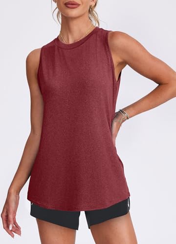 Image of Womens Workout Tank Tops Lightweight Sleeveless Shirts for Women Loose Fit Tops for Athletic Running Tennis Yoga