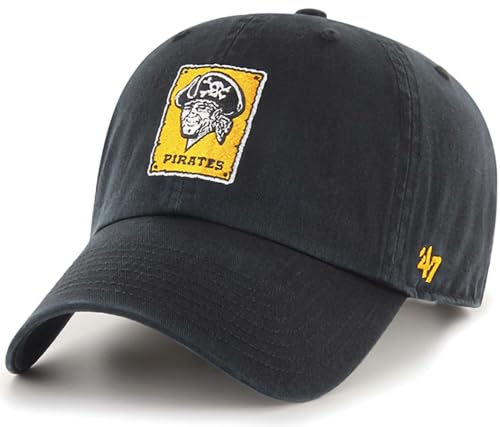 '47 New York Yankees Adjustable Cap Clean Up MLB, Pittsburgh Pirates - Black, One Size miniatura 1