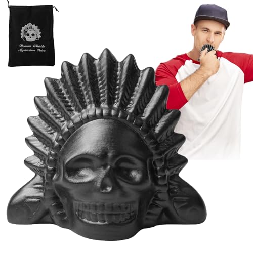 Silbato Azteca de la Muerte, Silbato de la muerte azteca Gritante, Sonido Humano Auténtico, Silbato Azteca de Guerra Gritante, Aztec Death Whistle de más de 125 decibeles, Fiesta Temática de Halloween