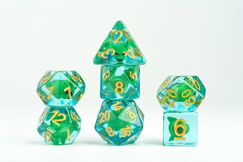 Juego de dados de 16 mm Pathfinder Goblin Inclusion para rol de resina 2