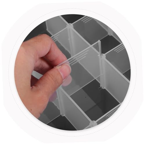 Boîte à compartiments plastique x2 pour rangement bijoux et perles - 5