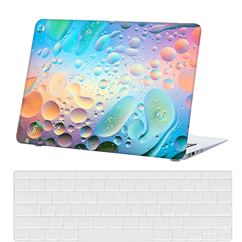Funda MacBook Pro 13 Retina 2012-2015 A1502 Carcasa Rígida de Plástico y Protector Teclado Gotas