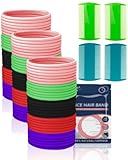 HUVZOR 60 Stück Anti Laus Haargummi Mit 4pcs Extra feiner Zahnkamm gegen Kopfläuse Natürlich und Wirksam hilft Läusen Vorzubeugen Haargummi Gummiband