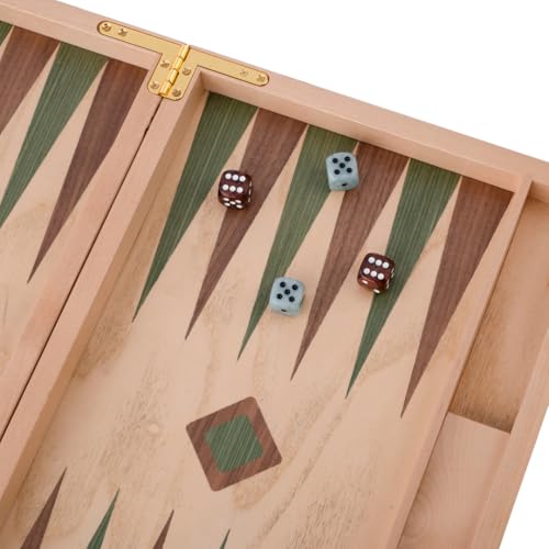 Backgammon en bois valise compacte pour ne plus perdre vos pions - 5