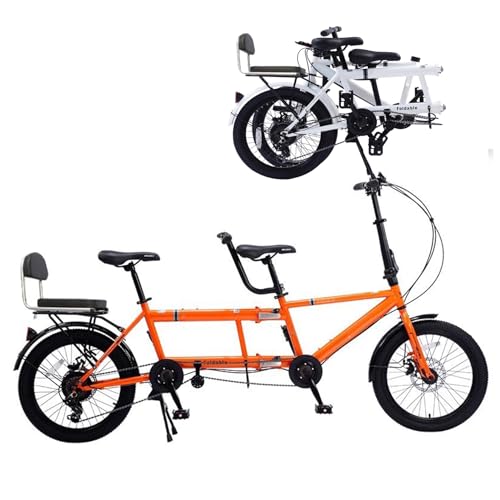 ★ Design del sedile familiare a due posti: ideale per due ciclisti, questa bicicletta pieghevole offre un'esclusiva configurazione a due posti con bambini piccoli seduti nella parte posteriore, perfetta per famiglie, coppie o amici che vogliono pedalare insieme.