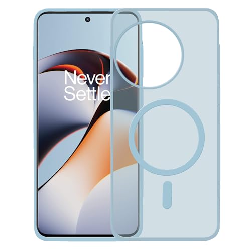 Image of amazon basics Luxury Paper Thin Case Cover for OnePlus 11R 5G | Matte Finish | Compatible with magsafe | (Blue, OnePlus 11R 5G)