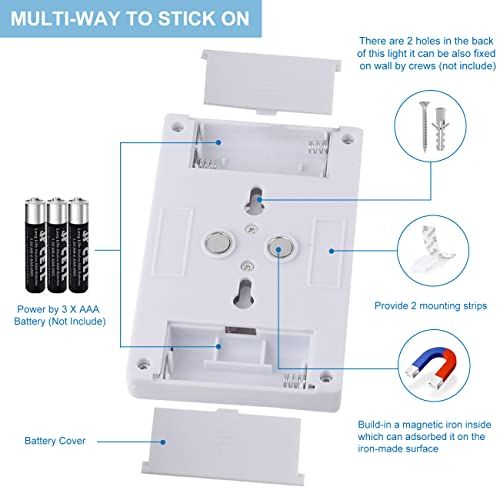 image for LINLUX Battery Operated Switch LED Lights, Portable Tap Light, Push Cl