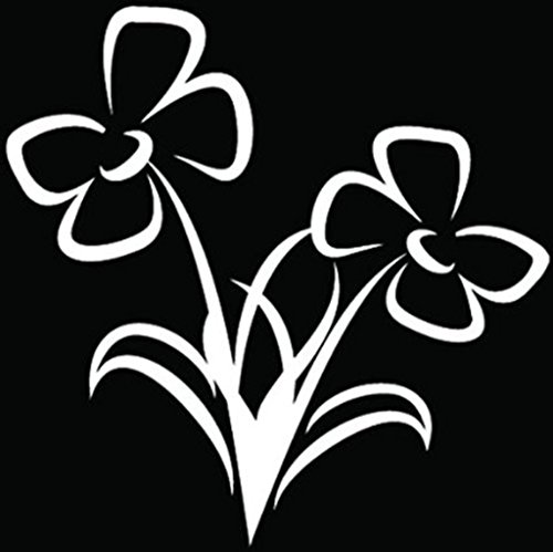 Image of Fresh Garden Flowers Car Window Decal Vinyl Sticker|Cars Trucks Walls Laptop |White| 5 in Tall | CCI349