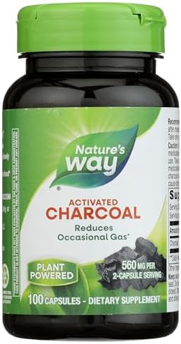 Nature's Way, Charcoal, Activated, 280 mg, 100 Capsules