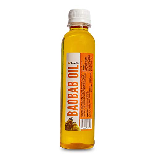 Image of Churchwin - All-Natural Baobab Oil, Cold-Pressed Pure Baobab Oil from Ghana, Baobab Oil for Hair, Face & Body, Antioxidant-Rich Formula for Massage Therapy, Skin & Nail Rejuvenation, (8.45 fl oz)