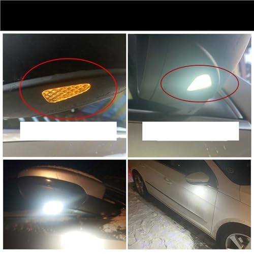 Luz señal giro lateral espejo retrovisor lámpara charco suelo Passat Scirocco 6