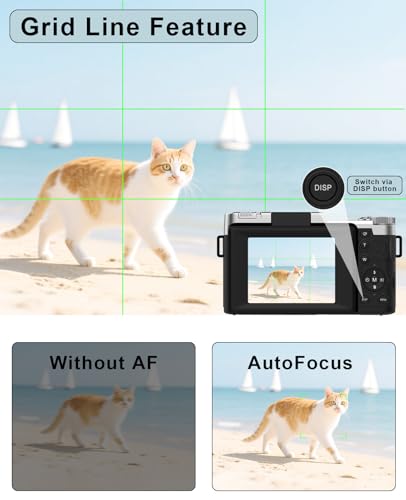 Image of FLATIC Digital Camera, 4K 64MP Cameras for Photography with 64GB Card, 18X Zoom Autofoucs Vlogging Camera for YouTube with 180 Flip Screen, Compact Vlog Travel Camera Kit for Beginner, Teens