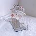 XINZHIDA Earring Hanger Rack with 8 Mini Coat Hangers, Acrylic Earring Holder Display Stand, Ear Studs Hanging Earrings Organizer For Women Girls, Silver
