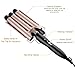 Curling Iron Wand, Sunblue Hair Curling Iron Barrel Curly Hair Styling Tools Ceramic Hair Waver Styling Tools Hair Crimpers Iron for Deep Waves with Two Gear Temperature Control