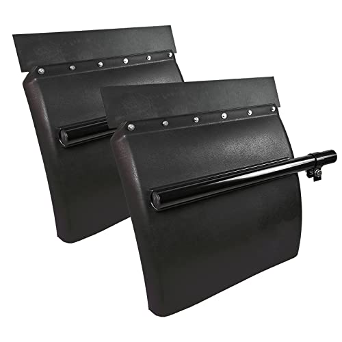 Gaeaauto 24"X24" Black Poly Quarter Fender Set Mud Flap Hangers Plastic Fit For Semi Truck, 2 Pcs #TOP2