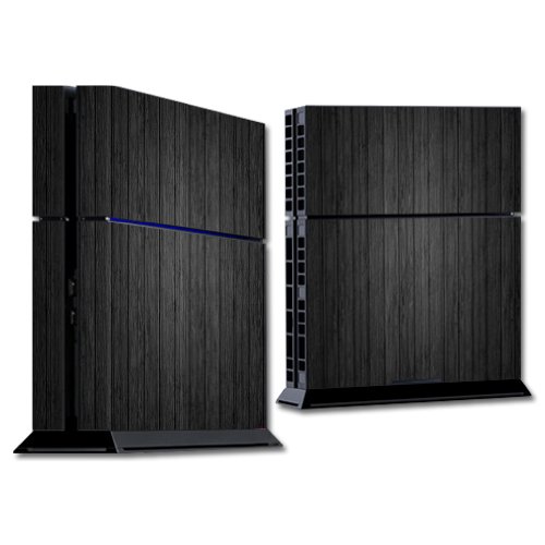 MightySkins Skin Compatible with Sony PS4 Console - Black Wood | Protective, Durable, and Unique Vinyl Decal wrap Cover | Easy to Apply, Remove, and Change Styles | Made in The USA