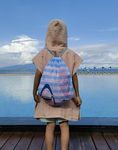 Image of Cotton Hooded Bath Towel for Kids | Wearable with Snaps