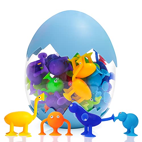 Lamlingo 36 Piece Suction Toy Construction Set with Eggshell Storage Design, Suction Cup Building Toy Bath Suction Toys for Baby 3 Year olds and Above, Compatible with Suction Building Toys Kit