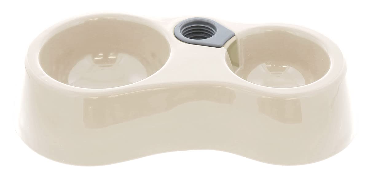 【ペティオ】持ち手付食器中大サイズ×給水機能付Wディッシュ　5点　新品 Amazon | ペティオ (Petio) 給水機能付きWディッシュ ホワイト ペット