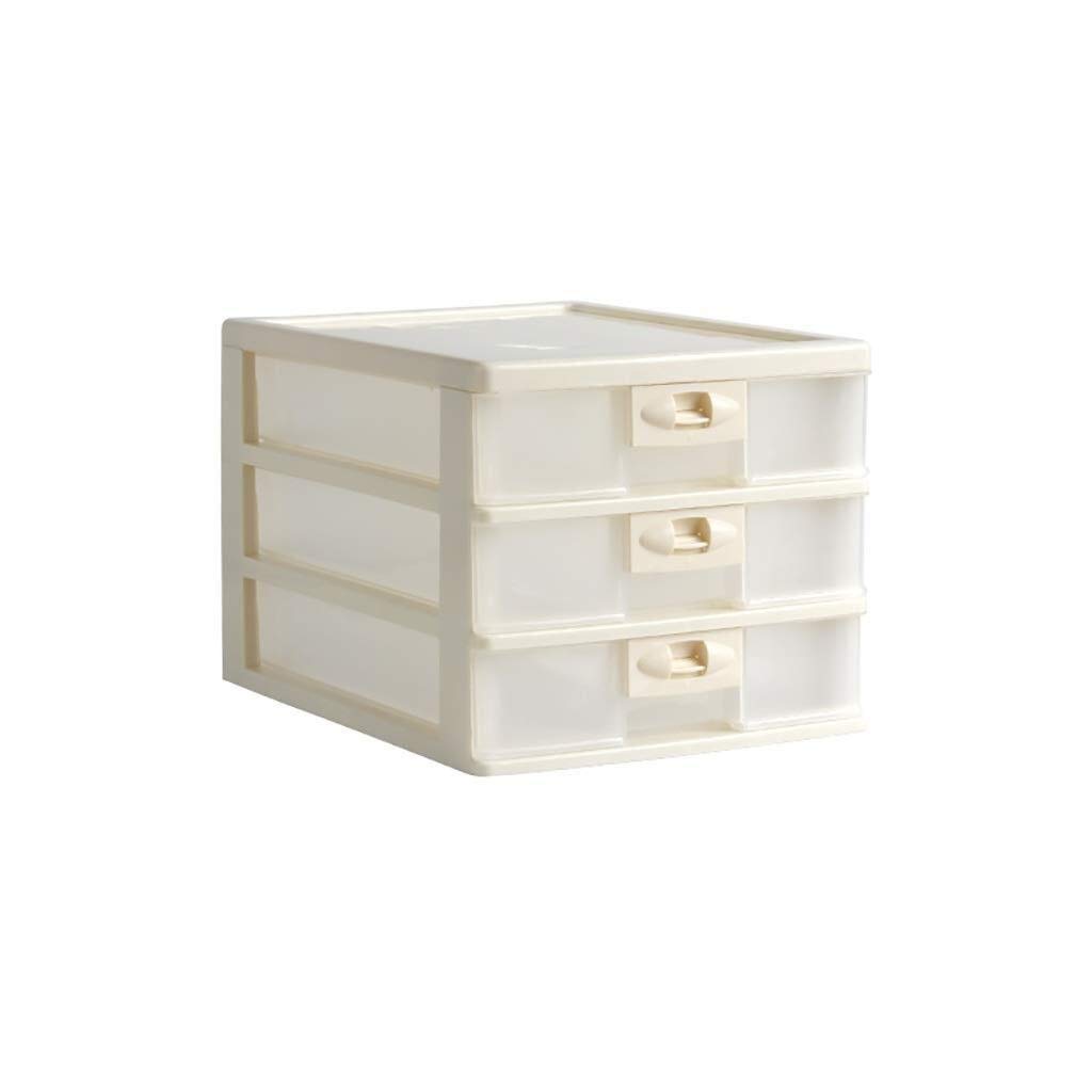 Armario de almacenamiento de archivos de plástico con cajones de 3/4/5 capas, mini organizador de escritorio de oficina pequeño en color beige
