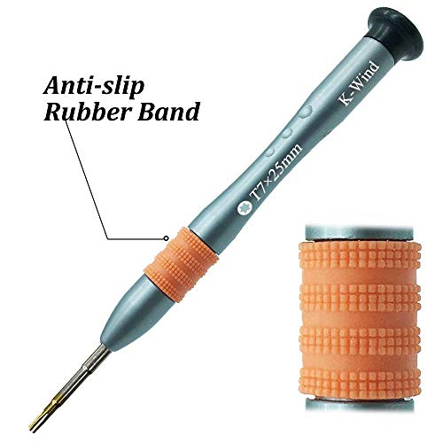 T7 Torx Screwdriver, Torx T7 Screwdriver, S2 High Alloy Steel Head, Magnetic Tip, Rotating Cap, Anti-slip Grip, 6 Point Star Screwdriver for Toy Computer Phone Electronics Device Maintenance