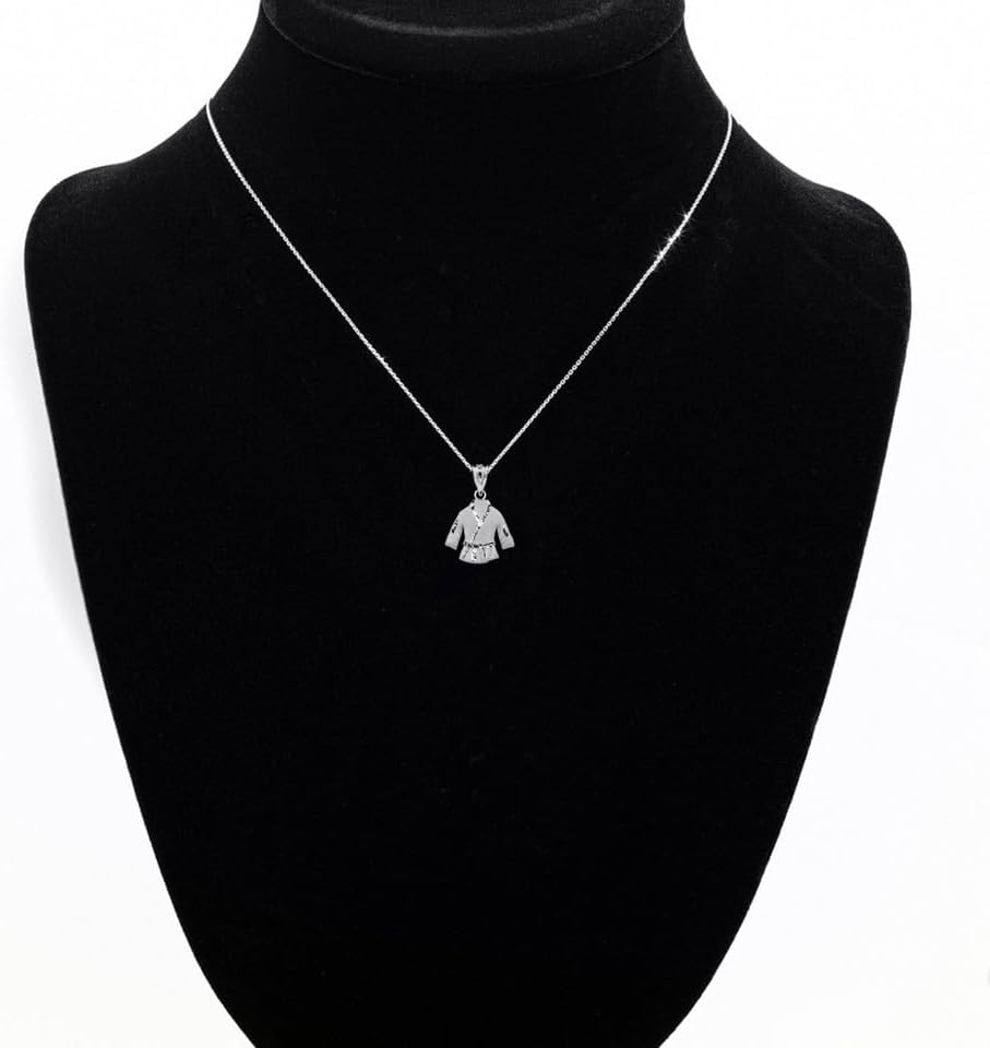 Claddagh Gold Martial Arts Karate Robe 3D Charm Pendant 925 Sterling Silver