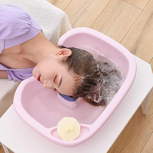 Bac shampooing lit Qianly rose avec coussin ergonomique EVA - 7