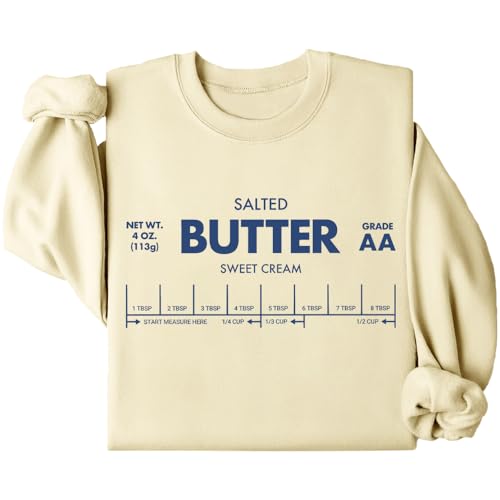 DarkJoy Salted Butter Sweatshirt Hoodie Butter Sweatshirt Shirt Long Sleeve