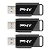 PNY 128GB Attaché X USB 3.2 Gen 1 Flash Drive, Advanced Performance Up to 130MB/s Read, Everyday Data Store & Transfer, Reliable Portable Storage, Durable, Type-A, Computers, Laptops, Desktops, 3-Pack