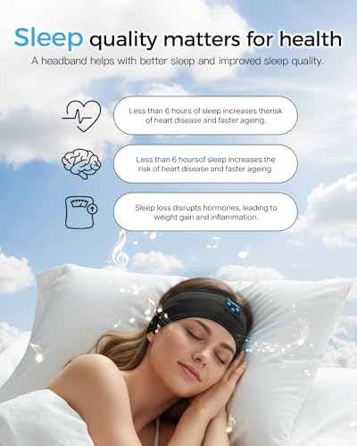 Sleep Headphone Bluetooth 5.4 Headband - Ultra-Thin Stereo Speakers - Image 6