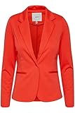 Leicht kombinierbar ICHI IHKATE BL Damen Blazer Kurzblazer Jacke Ein-Knopf-Blazer mit Stretch und Reverskragen, Größe:M, Farbe:Bittersweet (171663)