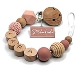 Storchenkind® – Liebevolles, handgemachtes Babyaccessoire, personalisiert mit Namen (altrosa)