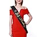Black 25th Birthday Satin Sash