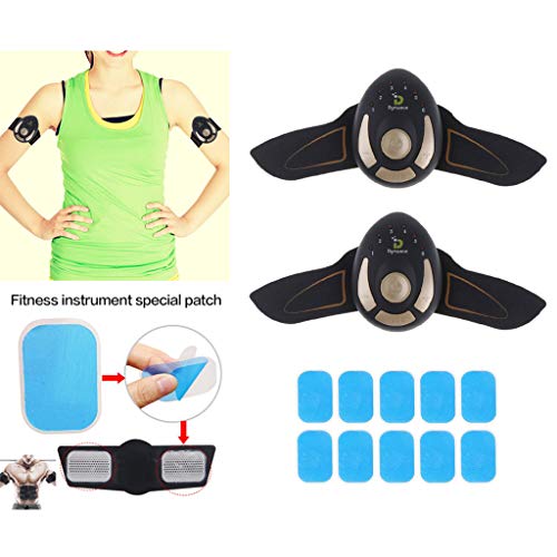 menolana EMS Estimulador Muscular Abdominal com Almofada de Gel, Treino Muscular Massageador Elétric