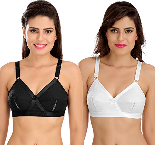 Image of SONA Women's Cotton Non-Padded Wire Free Minimiser Minimizer Bra