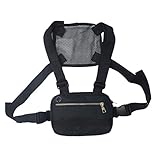 Fahrrad Rucksäcke Mit Licht Multifunktions-wasserdichte Unisex Fashion- Westernbeutel für Brustbeutel Hunde Rucksäcke Für Hund (Black, One Size)