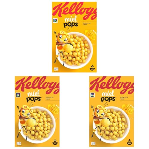 Kellogg's Miel Pops Cereales 400g (Paquete de 3)