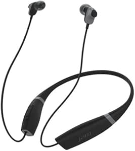 JAM Comfort Buds Collared Bluetooth Wireless Earbuds, Sweat Resistant, Perfect for Workouts, Gym, Travel, Up to 10 Hour Playtime, Lightweight, 50ft Range, HX-EP700BK Black