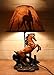 Ebros Gift Rearing Wild Chestnut Horse Stallion Desktop Table Lamp with Nature Printed Shade Home Decor 19