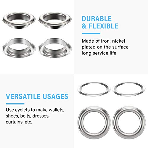 Willbond WILLBOND-GROMMET KIT-01 500 Pieces Grommet And 500 Pieces Washer Grommet Kit Finish Grommet Eyelet thumb #3