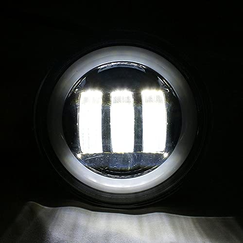 4.5 Polegada LED Luz de Nevoeiro Spot Auxiliar Luz 30W Dia Running Light Halo Branco Para Harley Mot