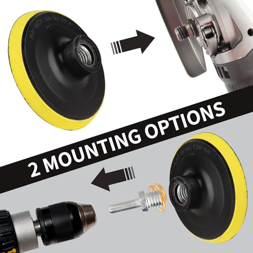 Boounyatin BO-ZP 100Pcs Angle Grinder Sanding Discs And 4 Inch Hook And Loop Backing Pad thumb #2